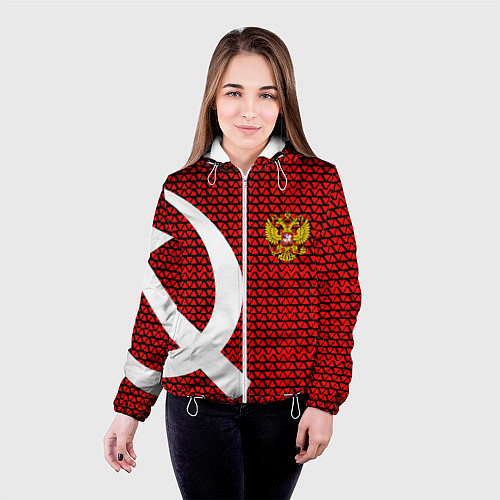 Женская куртка РФ стиль СССР / 3D-Белый – фото 4