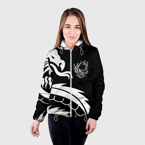 Женская куртка Samurai dragon steel japan / 3D-Белый – фото 4
