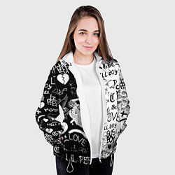 Куртка с капюшоном женская Lii Peep pattern rap, цвет: 3D-белый — фото 2
