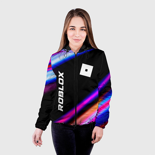 Женская куртка Roblox speed game lights / 3D-Черный – фото 4