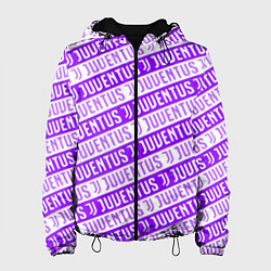 Куртка с капюшоном женская Juventus pattern, цвет: 3D-черный