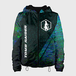 Женская куртка Tomb Raider glitch blue