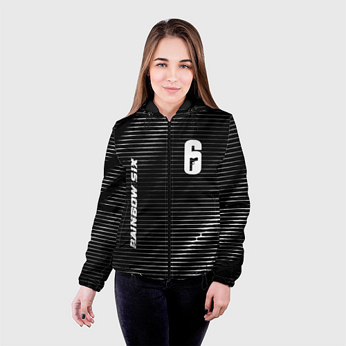 Женская куртка Rainbow Six metal cybersport lines / 3D-Черный – фото 4
