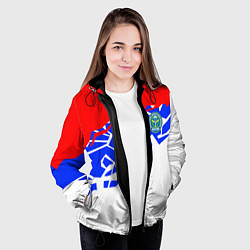 Куртка с капюшоном женская Триколор - ВДВ, цвет: 3D-черный — фото 2