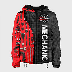 Куртка с капюшоном женская Лучший механик, цвет: 3D-черный