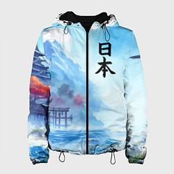 Женская куртка Японский морской пейзаж - нейроарт