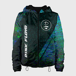 Куртка с капюшоном женская Pink Floyd glitch blue, цвет: 3D-черный