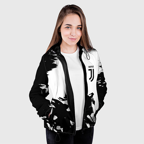 Женская куртка Juventus smoke black fire / 3D-Черный – фото 3