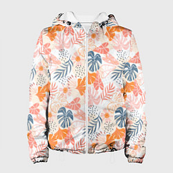 Женская куртка Паттерн узор листьев