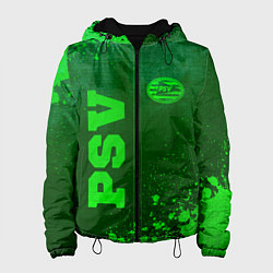 Куртка с капюшоном женская PSV - green gradient вертикально, цвет: 3D-черный