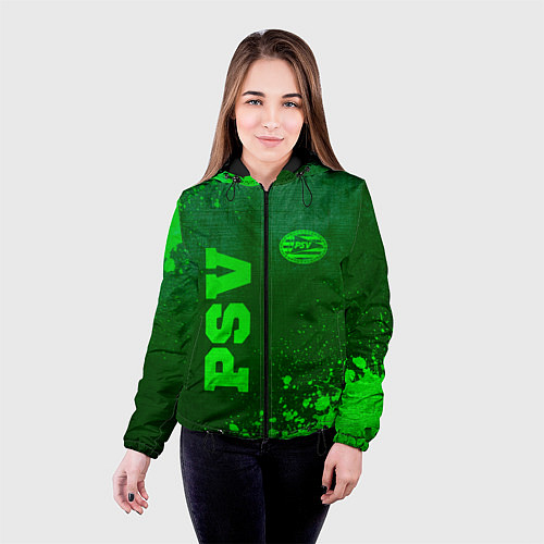 Женская куртка PSV - green gradient вертикально / 3D-Черный – фото 4