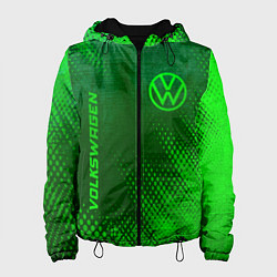Женская куртка Volkswagen - green gradient вертикально