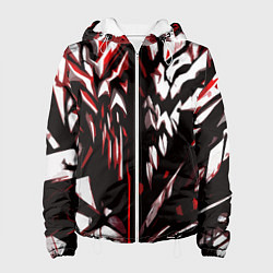 Женская куртка White and red abstraction on a black background