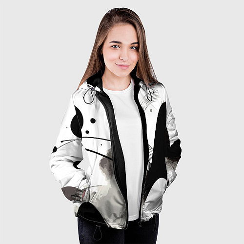 Женская куртка Нейросеть создала пейзаж / 3D-Черный – фото 3