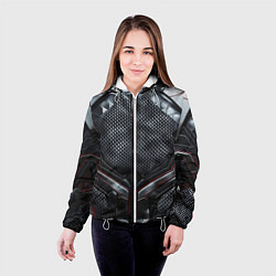 Куртка с капюшоном женская Карбоновый странник, цвет: 3D-белый — фото 2