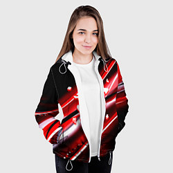 Куртка с капюшоном женская Doom logo geometry, цвет: 3D-белый — фото 2