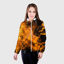 Куртка с капюшоном женская Half life abstraction, цвет: 3D-белый — фото 2