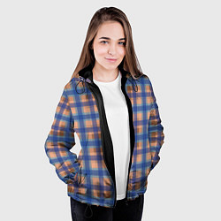 Куртка с капюшоном женская Клетка в клетку, цвет: 3D-черный — фото 2