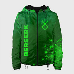 Куртка с капюшоном женская Berserk - green gradient вертикально, цвет: 3D-черный