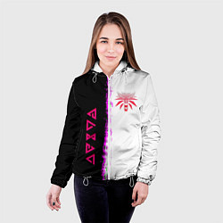 Куртка с капюшоном женская The Witcher logo краски, цвет: 3D-белый — фото 2