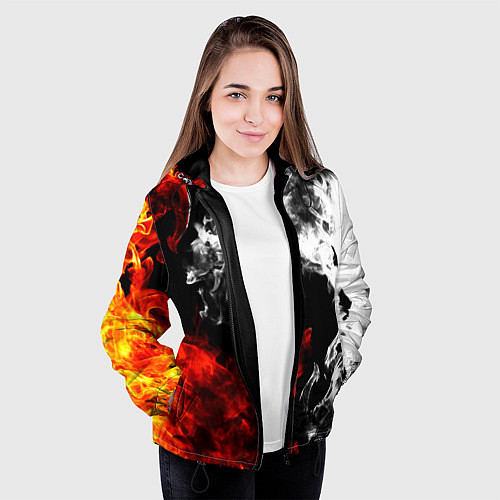 Женская куртка Битва дыма и огня / 3D-Черный – фото 3