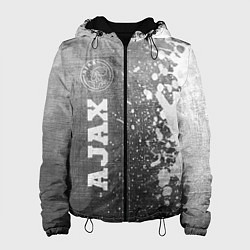 Куртка с капюшоном женская Ajax - grey gradient по-вертикали, цвет: 3D-черный
