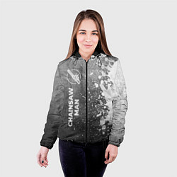 Куртка с капюшоном женская Chainsaw Man - grey gradient по-вертикали, цвет: 3D-черный — фото 2