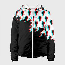 Женская куртка Billie Eilish pattern glitch