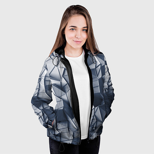 Женская куртка Геометрические грани / 3D-Черный – фото 3