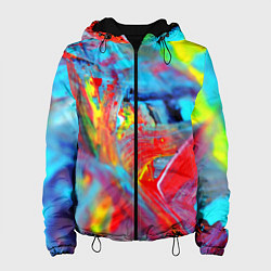 Женская куртка Абстрактные краски неон