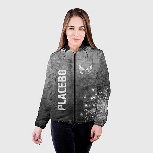 Женская куртка Placebo - grey gradient вертикально / 3D-Черный – фото 4