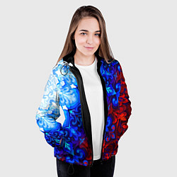 Куртка с капюшоном женская Душа моя Россия 2, цвет: 3D-черный — фото 2