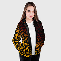 Куртка с капюшоном женская Marshmello текстура, цвет: 3D-черный — фото 2