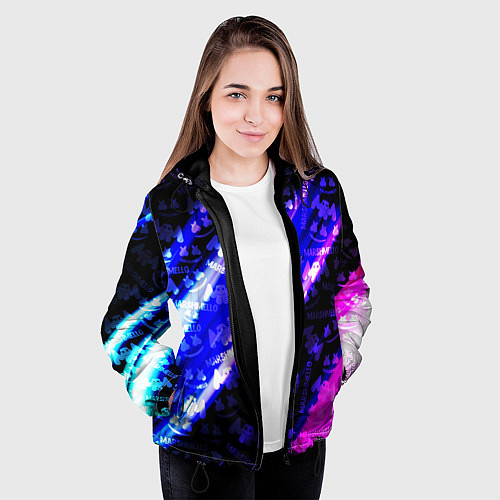 Женская куртка Marshmello neon steel / 3D-Черный – фото 3