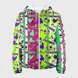 Куртка с капюшоном женская Fortnite epic pattern, цвет: 3D-белый