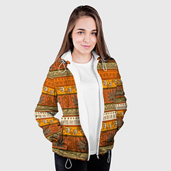 Куртка с капюшоном женская В африканском стиле, цвет: 3D-белый — фото 2