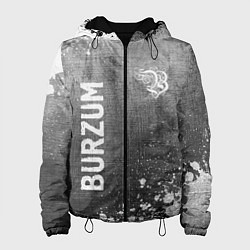 Куртка с капюшоном женская Burzum - grey gradient вертикально, цвет: 3D-черный