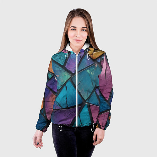 Женская куртка Яркое стекло / 3D-Белый – фото 4