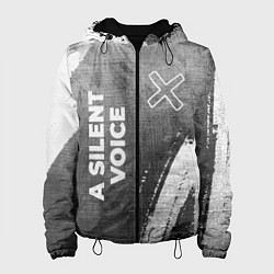 Женская куртка A Silent Voice - grey gradient вертикально