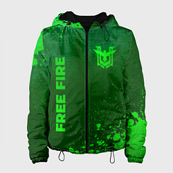 Женская куртка Free Fire - green gradient вертикально