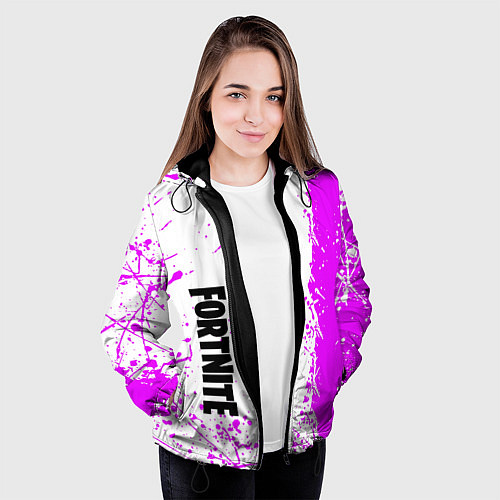 Женская куртка Fortnite pink color / 3D-Черный – фото 3