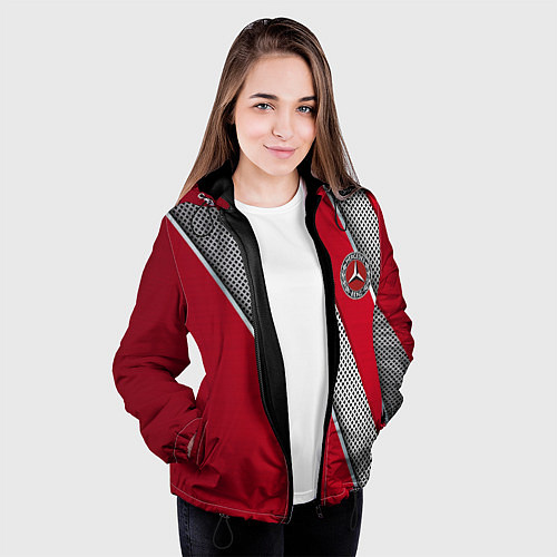 Женская куртка Mercedes carbon / 3D-Черный – фото 3