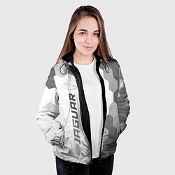 Куртка с капюшоном женская Jaguar - white gradient по-вертикали, цвет: 3D-черный — фото 2