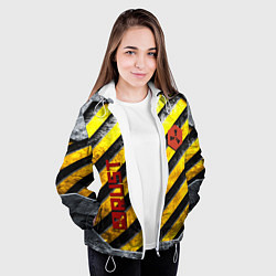 Куртка с капюшоном женская RUST grunge, цвет: 3D-белый — фото 2