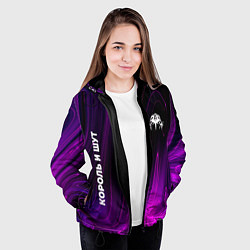 Куртка с капюшоном женская Король и Шут violet plasma, цвет: 3D-черный — фото 2