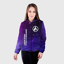 Куртка с капюшоном женская Linkin Park 2024 просто космос, цвет: 3D-черный — фото 2