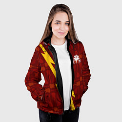 Куртка с капюшоном женская Король и Шут гитары и молния, цвет: 3D-черный — фото 2