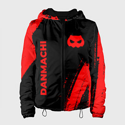 Куртка с капюшоном женская DanMachi - red gradient вертикально, цвет: 3D-черный