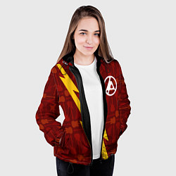 Куртка с капюшоном женская Linkin Park 2024 гитары и молния, цвет: 3D-черный — фото 2