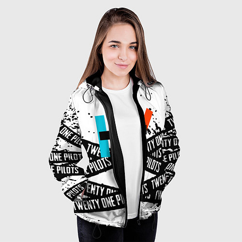 Женская куртка Twenty one pilots rock / 3D-Черный – фото 3